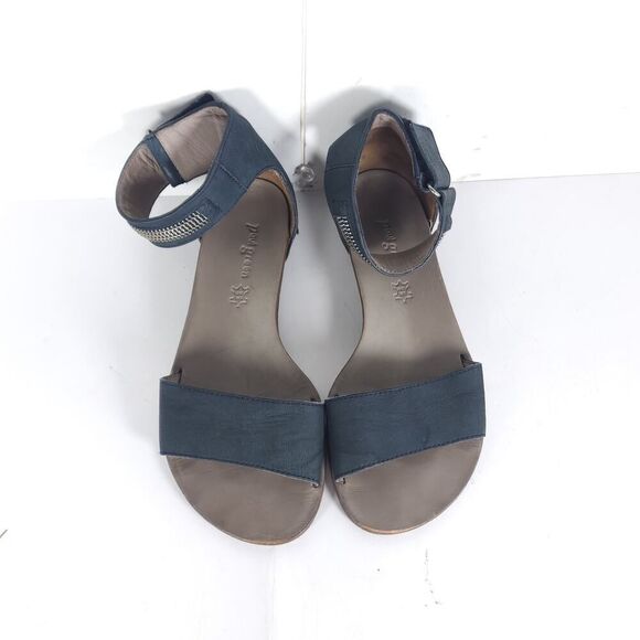 Paul Green Women's Cotie US7,5 AU5 Blue Leather Embellished Ankle Strap Sandals - Picture 4 of 15